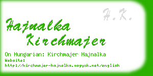 hajnalka kirchmajer business card